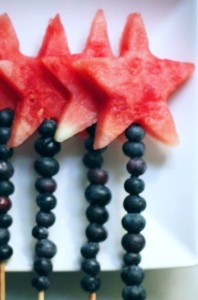 grape and watermelon fruit wand